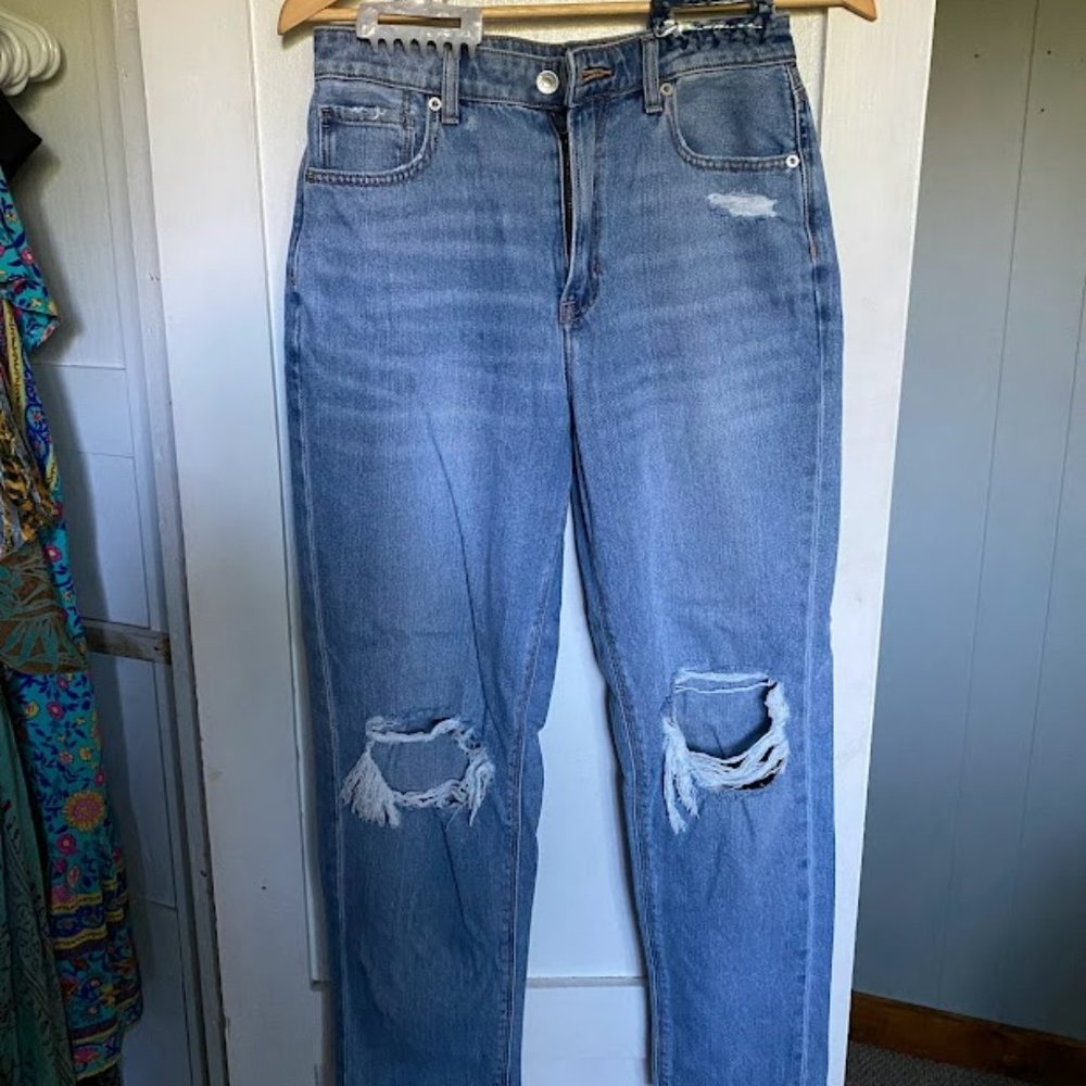 American Eagle Distressed Mom Jeans